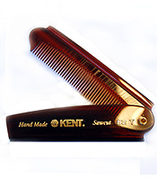 Peine de bolsillo de concha con funda de Kent